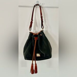 Dooney & Bourke Kendall Black and Brown Pebble Leather Bag